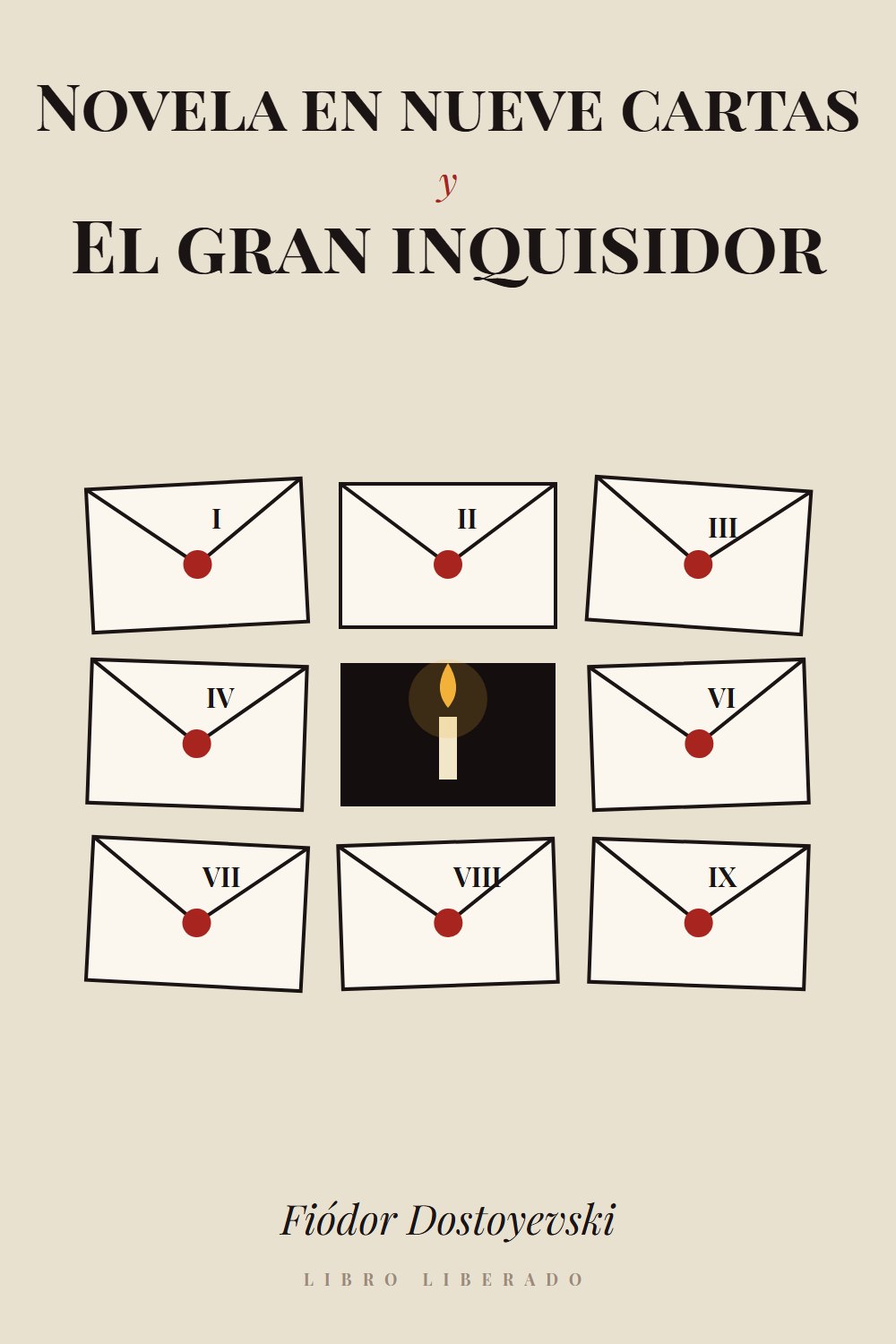 Portada de Novela en nueve cartas · El gran inquisidor, de Fiódor Dostoyevski