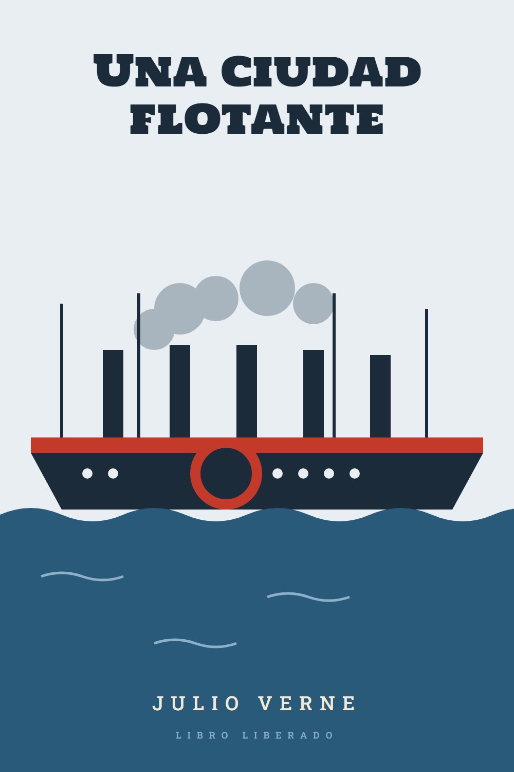 Portada de Una ciudad flotante, de Julio Verne