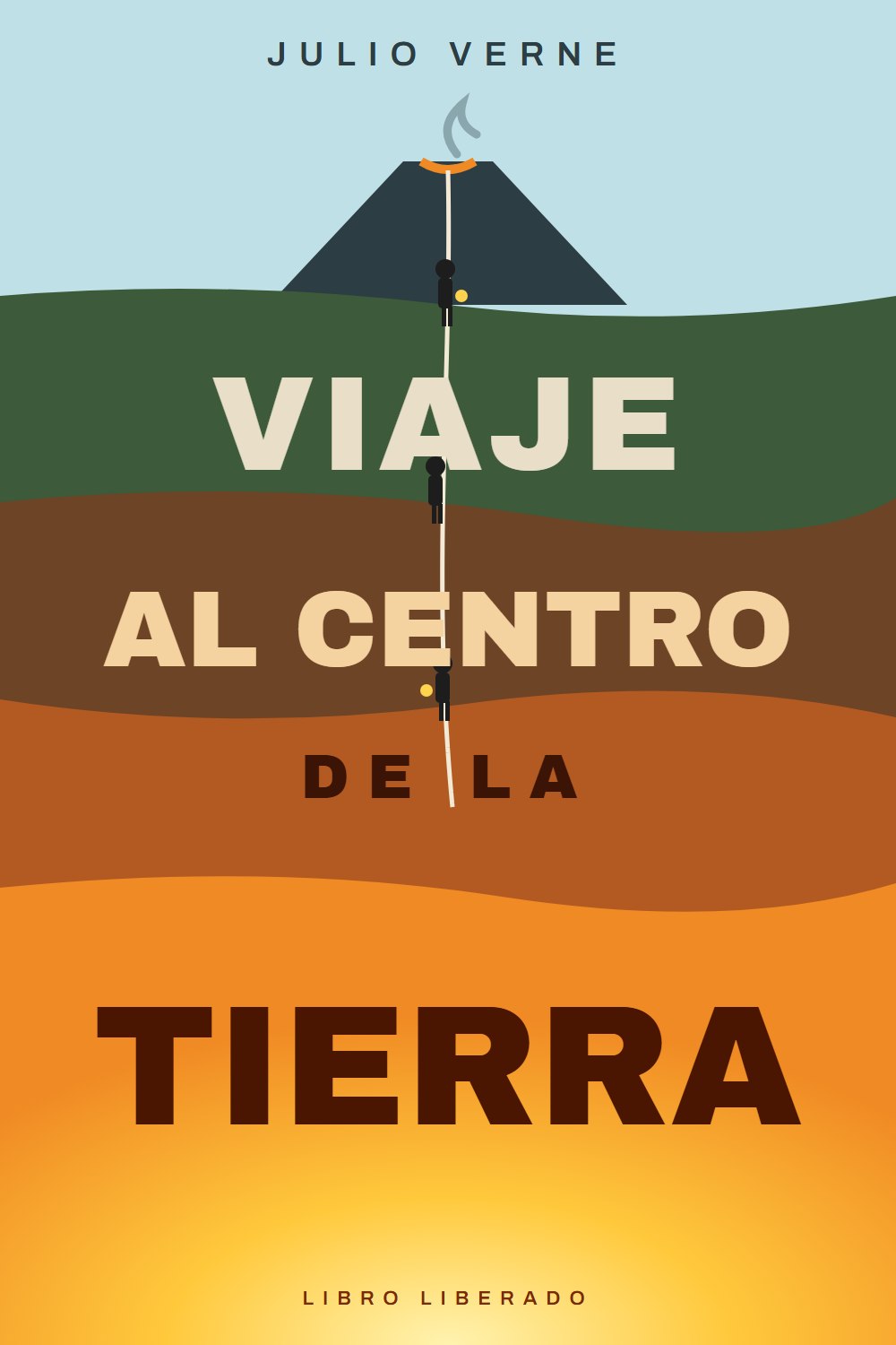 Portada de Viaje al centro de la Tierra, de Julio Verne