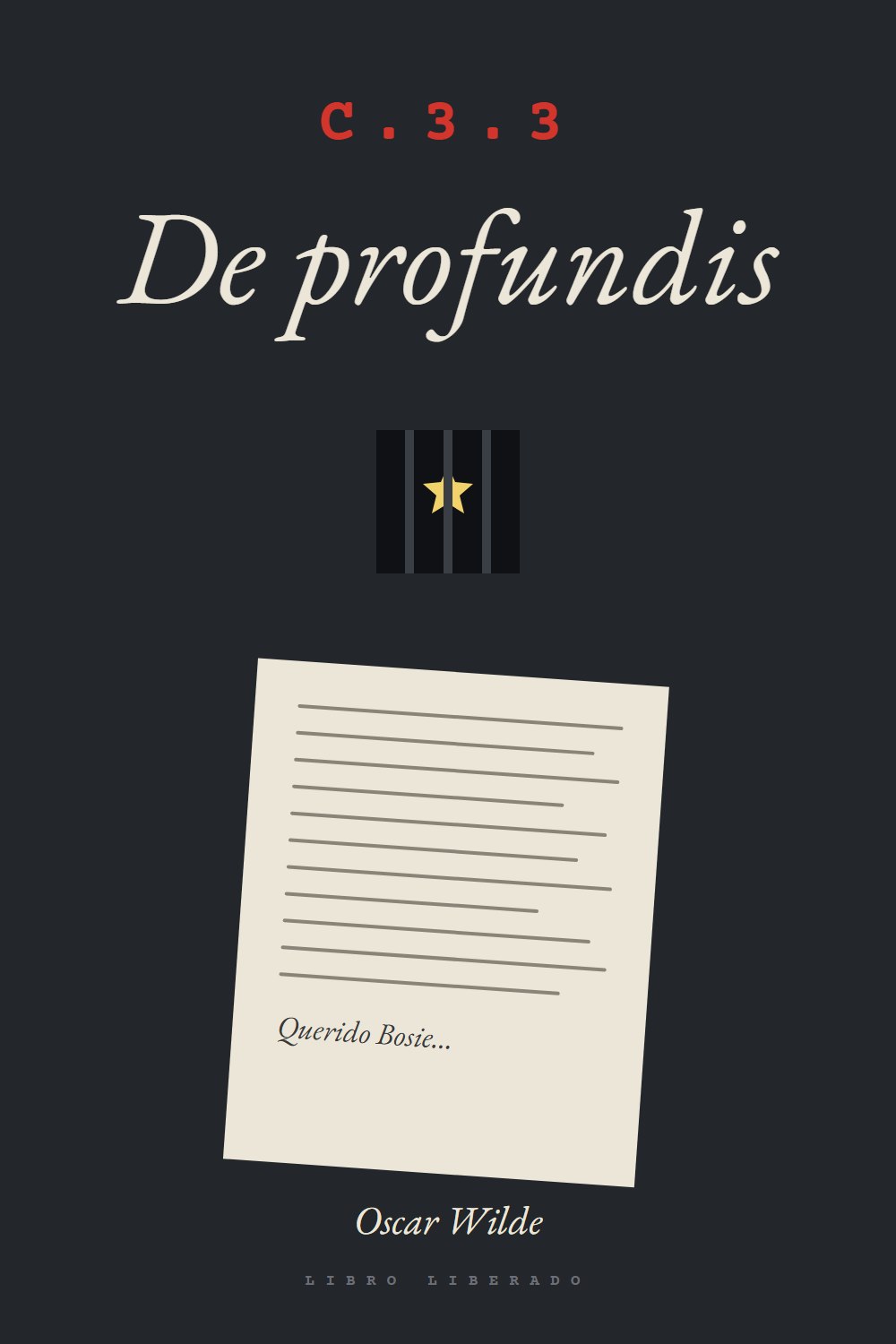 Portada de De profundis, de Oscar Wilde
