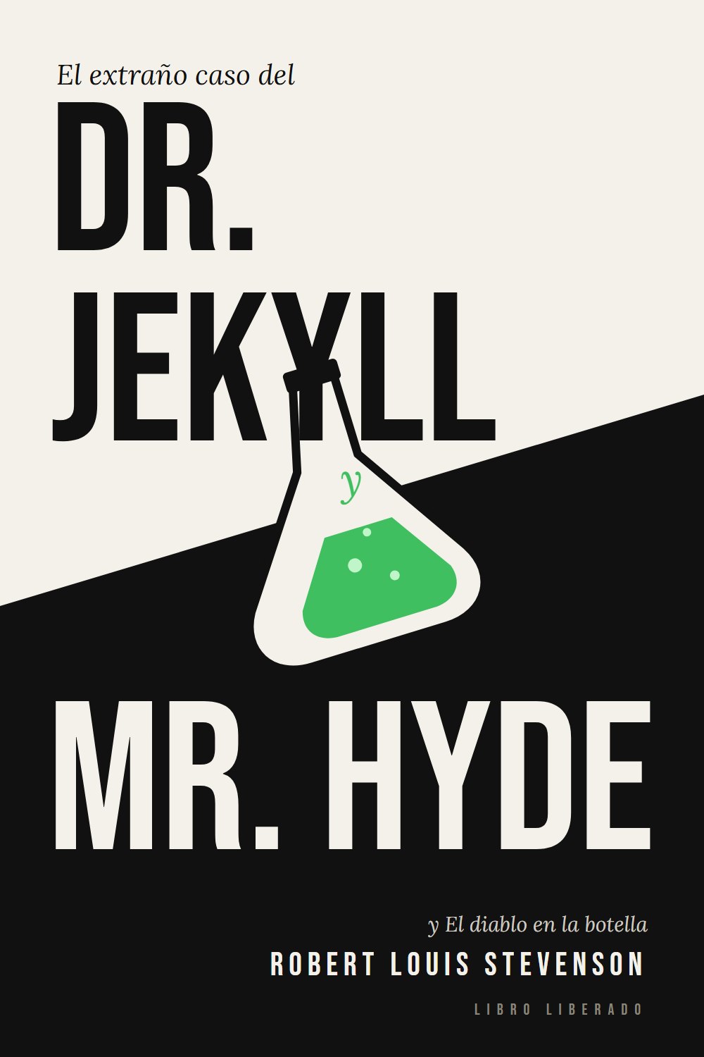 Portada de El extraño caso del Dr. Jekyll y Mr. Hyde · El diablo en la botella, de Robert Louis Stevenson