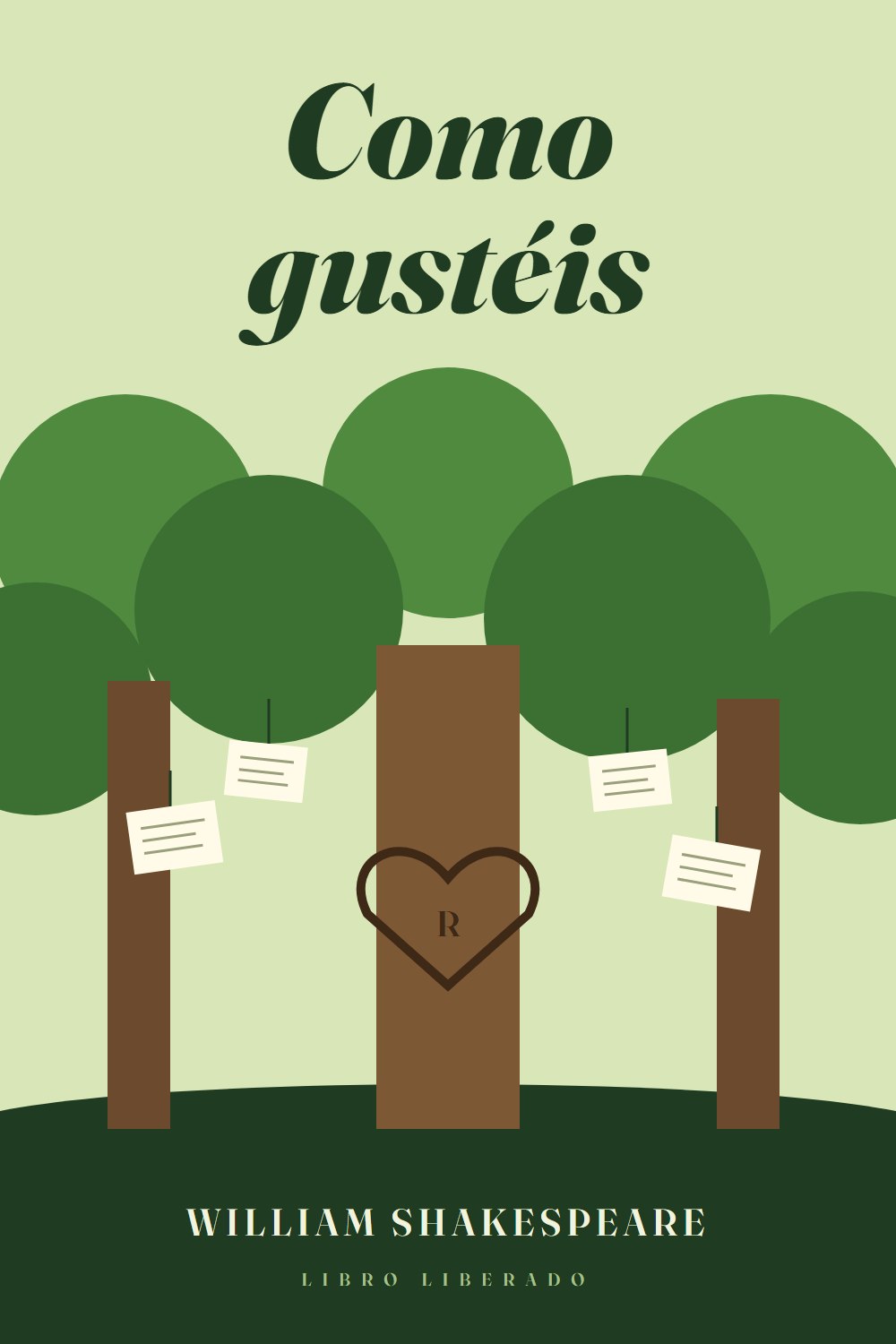 Portada de Como gustéis, de William Shakespeare